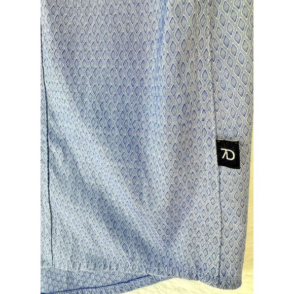 7 Diamonds Shirt Mens L Lilac Purple Stretch Button Up Floral Contrast Flip Cuff - Picture 3 of 13